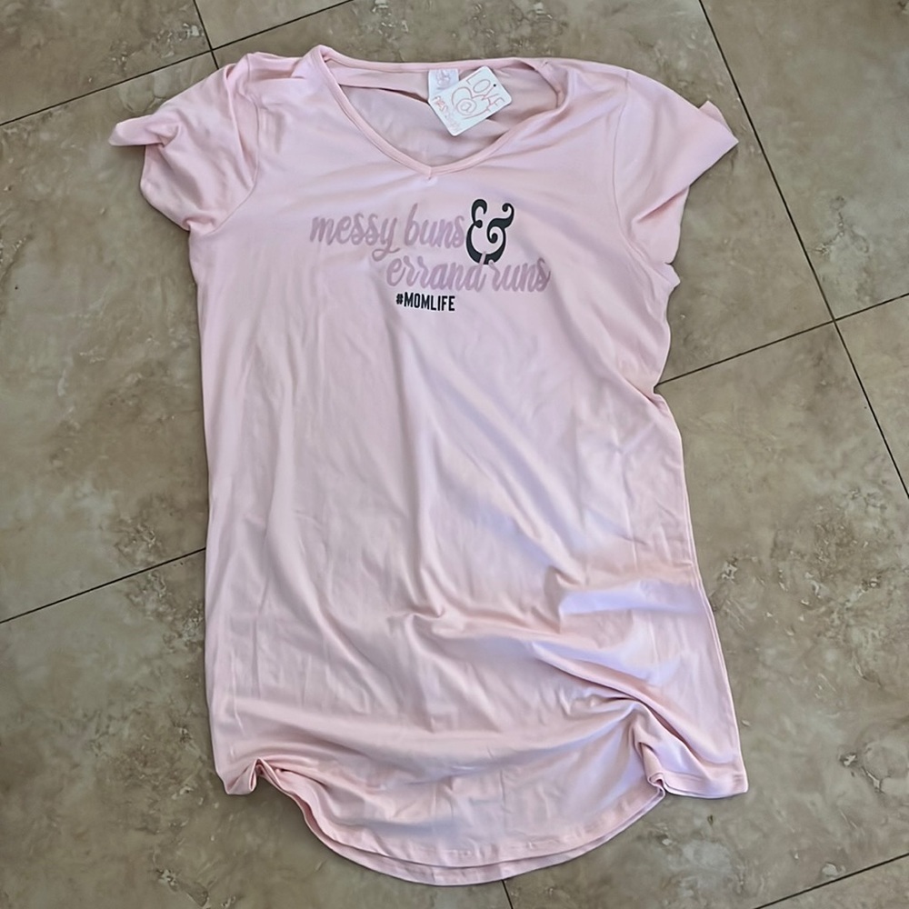 Love @ First Sight #momlife pink nightgown